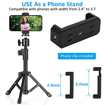 BILIONE Webcam Tripod Stand, for Webcam C920 C922 C930e C920S C920 C615 C960 C920x, Extendable Stand for Desk, Lightweight Mini Webcam Tripod with 1/4" Thread