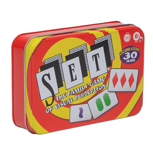 SET Card Games for Kids, Collectors Tin, Matching Game, Learning Games, 6+ | Collectors Tin, Award Winning, Family Game Night, Travel Games, Playing Cards Screen-Free, Memory Game - style: Set