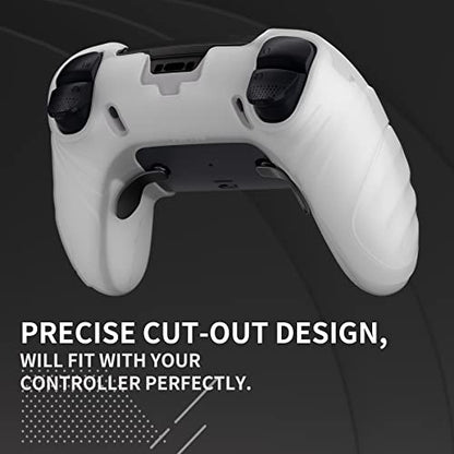 PlayVital Guardian Edition Glow in Dark Anti-Slip Ergonomic Silicone Cover Case for ps5 Edge Controller, Soft Rubber Protector Skin for ps5 Edge Wireless Controller with Thumb Grip Caps - Green - color: Glow in Dark Green