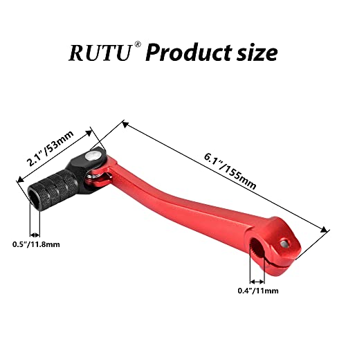 RUTU Folding Gear Shifter Shift Lever, Aluminum Dirt Bike Shift Lever, Compatible with XR50 CRF50 XR CRF 50cc 70cc 90cc 110cc 125c Motorcycle, Dirt Pit Bike Lifan - Black and Red | CNC, Folding, Unbrakable, Replacement for CRF50 XR50 - color: Red-Black