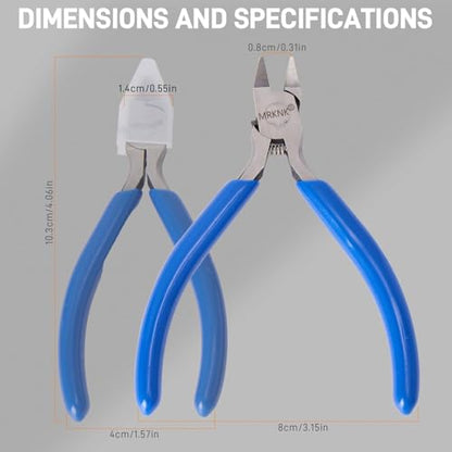 Model Building Tools Kit,6-Piece with 4.3inch Precision Model Nipper, Clean Cuts with No Whitening, for Plastic Models, Gundam, Miniatures