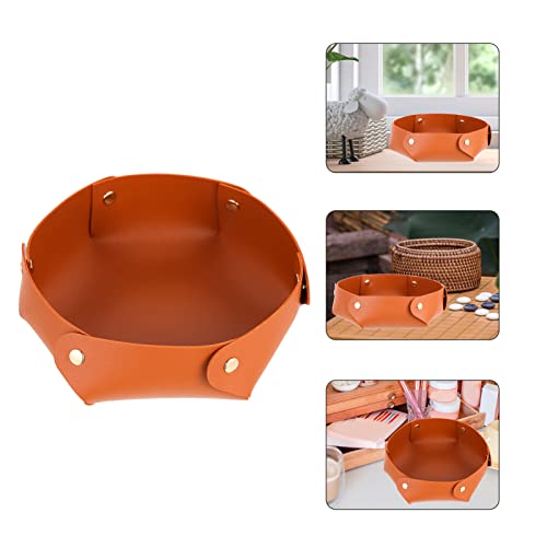ibasenice Foldable Pu Dice Tray for Desktop Storage Dice Holder Creative Design for Organizing Tabletop Game Accessories
