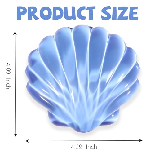 Gel Wrist Rest for Keyboard and Mouse Transparent Blue Shell Keyboard Wrist Rest Set Ergonomic Cute Clear Cool Ocean Beach Mouse Wrist Pad Silicone Non-Slip Support for Computer Gaming Home Office - color: Seashell Blue