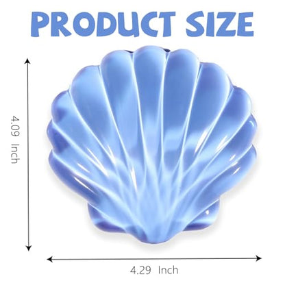 Gel Wrist Rest for Keyboard and Mouse Transparent Blue Shell Keyboard Wrist Rest Set Ergonomic Cute Clear Cool Ocean Beach Mouse Wrist Pad Silicone Non-Slip Support for Computer Gaming Home Office - color: Seashell Blue