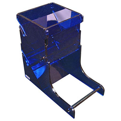 LITKO Dice Tower | TTRPG & Board Games | Translucent Blue | Contains rolls, no dice off the table | Fits 16-25mm D6 & polyhedral sets | 5in tall | Laser-cut acrylic | Assembly required - color: Translucent Blue