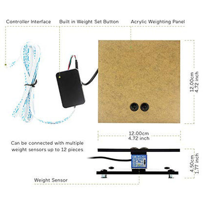 Escape Room Props Puzzles Scale Sensor Put The Right Weight on Scale Sensor to Open 12V Electromagnetic Locks for Room Escape and Exit Game Owners (with Audio) - style: With Audio