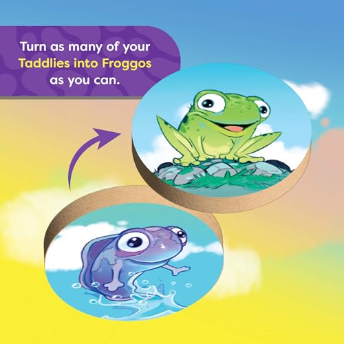 HABA Froggos Board Game, Jumping Frogs-Themed Strategy Dice Games for Fast-Paced Family Night Fun for Ages 6+