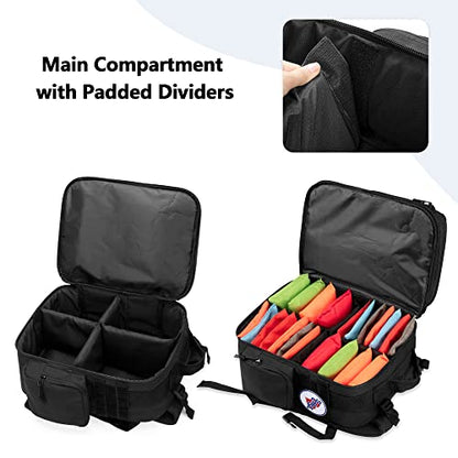 DSLEAF Cornhole Backpack for 16-24 Beanbags, Cornhole Bag with Extra Pocket | Well-organized Main Space with Dividers, Padded Shoulder Strap and Cushioned Lumbar for Comfort