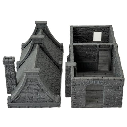 Walter's Residence Terrain 28mm | Colonial house terrain for medieval towns, historical villages, Dungeons & Dragons, tabletop RPGs, and wargaming.