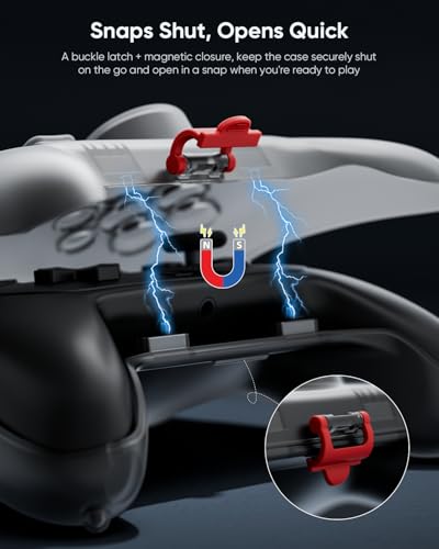 Tiiletzote Protective Travel Case for Nintendo Switch 2 Pro Controller | Hard Shell 1:1 Fit Portable Carrying Case, Magnetic Closure, Joystick Protection, Dust-Resistant, Anti-Scratch, Shock-Proof - color: Black