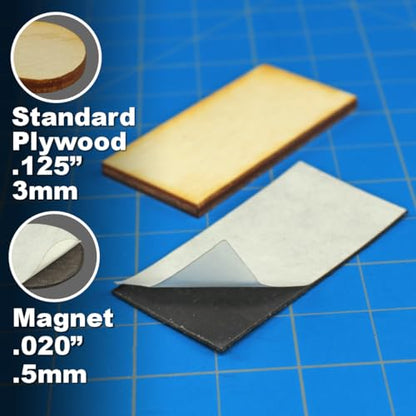 LITKO Ready Base Kit | Compatible with The Old World | 25x50mm Cavalry | Twenty 3mm plywood bases + magnets | Magnetize minis for storage & steel trays | Infantry - style: 25x50mm Rectangular