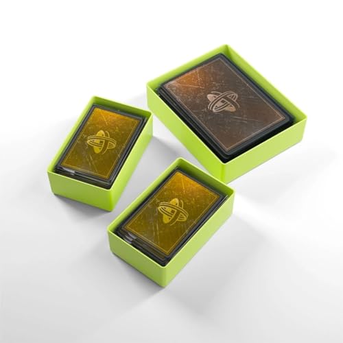 Token Silo Card Add On - 3-Piece Set of Game Trays, Holds Game Cards, Tokens, Dials and Dice, Organize LCG, TCG and Board Game Accessories, Modular Design, Lime Color, Made by Gamegenic - color: Lime Green