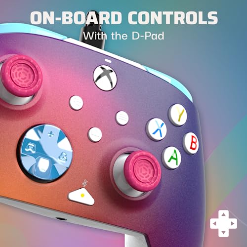 PDP Rematch Enhanced Wired Gaming Controller for Xbox Series X|S & Xbox One | Licensed for Xbox & PC, 2 Mappable Back Buttons, Adjustable Triggers, Audio Controls, Companion App, Gamepad, Australian Opal - color: Australian Opal, style: Controller