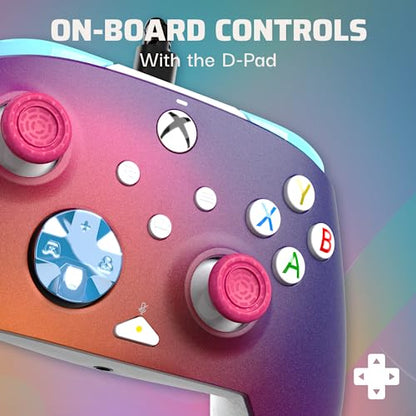 PDP Rematch Enhanced Wired Gaming Controller for Xbox Series X|S & Xbox One | Licensed for Xbox & PC, 2 Mappable Back Buttons, Adjustable Triggers, Audio Controls, Companion App, Gamepad, Australian Opal - color: Australian Opal, style: Controller