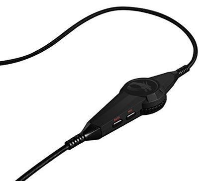 MSI DS502 Gaming Headset, Enhanced Virtual 7.1 Surround Sound, Ergonimic Design, Omnidirectional Microphone, Intelligent Vibration System, Red LED Lighting, PC/Mac