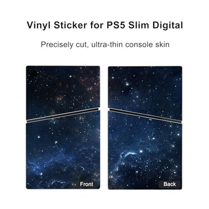 Skin Sticker Compatible with PS5 Slim Digital Console Controller (Black) | Protective Decal Cover, Game Device Vinyl - color: Black