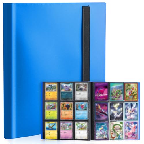 Card Binder 9-Pockets,Trading Card Binder,20 Pages, 360 Card Capacity Collection Binder, Card Folder for MTG, TCG, Game Cards & Sports Cards (Light blue) - color: Light blue