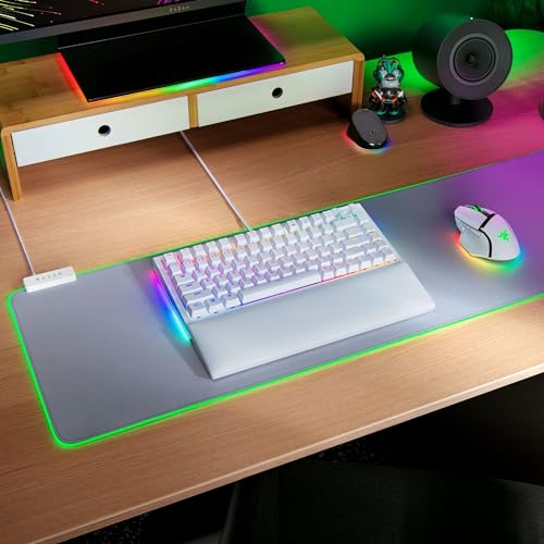 Razer BlackWidow V4 75% Mechanical Gaming Keyboard: Hot-swappable Design - Compact & Durable - Orange Tactile Switches - Chroma RGB - MF Roller & Media Keys - Comfortable Wrist Rest - White (Renewed) - color: White