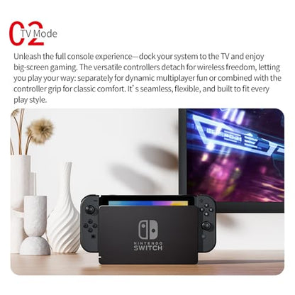Tideal Set of Replacement Controller for Nintendo Switch - Compatible with Nintendo Switch (1) / OLED/Lite - Dual Vibration/Motion Control / 6-Axis Gyro (Black) - color: Black