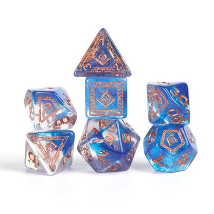 D&D Adventure Dice (Wizard Class: Blue) - style: Wizard Class: Blue