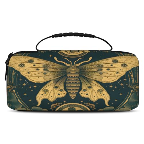 Adornori Bohemian Vintage Butterfly Carry Case Compatible with Nintendo Switch 2, with 20 Games Cartridges, Retro Butterfly Portable Travel Carrying Case Pouch for Accessories & Games - color: Multicolor 9
