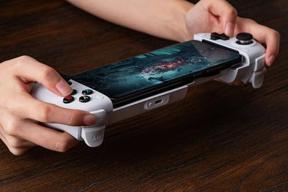 8BitDo Ultimate Mobile Gaming Controller for Android devices, Bluetooth Mobile Game Controller with Hall Effect Joysticks and Hall Triggers (White) - color: White