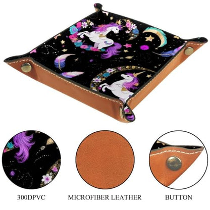 Feathers Horse Dice Tray Dice Rolling Tray Folding Dice Holder for Dice Games, Like RPG, DND and Other Table Games - color: Multi 4