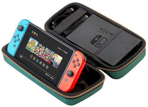 R.D.S. INDUSTRIES, INC. – Game Traveler Deluxe Licensed System Case Designed for Nintendo Switch or OLED, Legend of Zelda Tears of the Kingdom, Green Medium (NNS4000G)