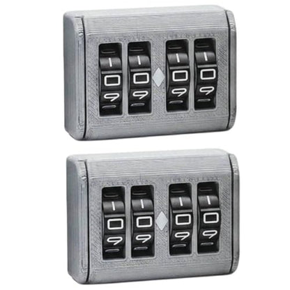 2PCS MTG Life Counter, 4-Digit Wheel Trackers Single/Dual Player Modes | Board Game Counter 0-9999 Single Player and 0-99 Dual Player Modes, for Card and Tabletop Games (Silver_2PCS) - color: Silver_2pcs