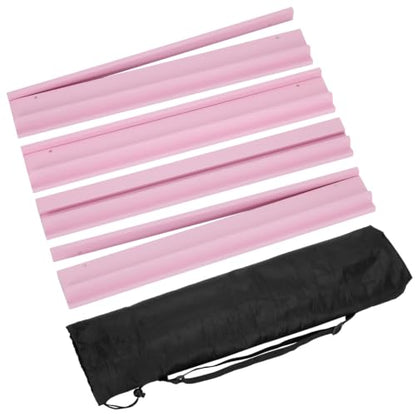 Pink Wooden Mahjong Racks with Pushers 19.68 Inch, Solid Beechwood American Mahjong Tile Holders Set of 4, Strong Magnetic Pushers, Durable Wooden Mahjong Accessories with Storage Bag