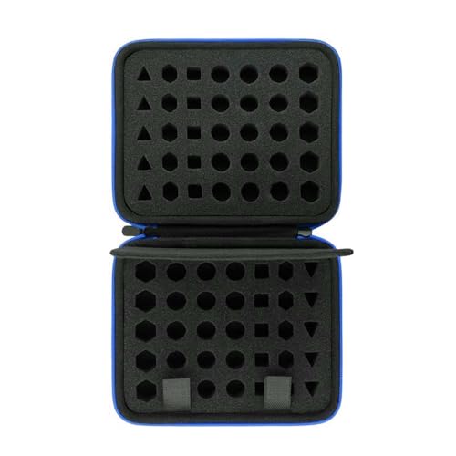 Portable Dices Holder Case Compacts Tabletop Dices Tray and Organizers Case for Games Night and Tournaments Portable Organizers - color: Blue