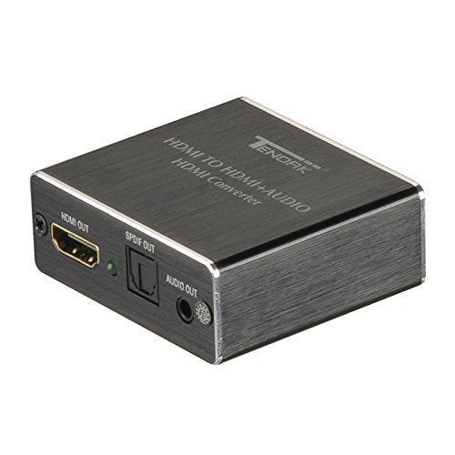 Tendak HDMI Audio Extractor, 4K 30Hz HDMI Audio Splitter to Optical TOSLINK SPDIF + 3.5mm Stereo Audio Adapter, Compatable for TV, PC, PS3/4/5, Blu-ray/DVD/HD Player