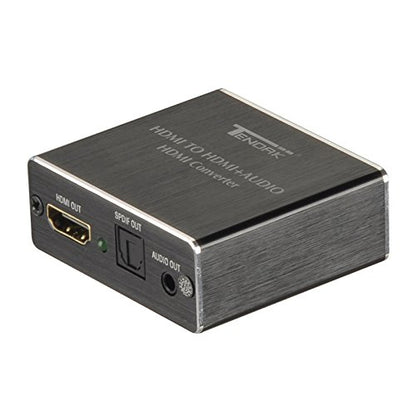 Tendak HDMI Audio Extractor, 4K 30Hz HDMI Audio Splitter to Optical TOSLINK SPDIF + 3.5mm Stereo Audio Adapter, Compatable for TV, PC, PS3/4/5, Blu-ray/DVD/HD Player
