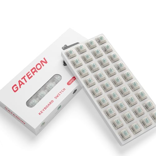 Gateron Milky Yellow Green Tea Pro V3 Keyboard Switches,Pre-lubed 5-Pin Tactile with Light Guide Pole for MX Mechanical Gaming Keyboard(Pro Brown V3,45Pcs) - color: Green Tea Pro V3, size: 45Pcs