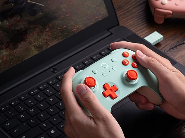 8Bitdo Ultimate 2C Wireless Controller for Windows PC & Android (Mint) | 1000Hz Polling Rate, Hall Effect Joysticks & Hall Triggers, Remappable L4/R4 Bumpers - color: Mint