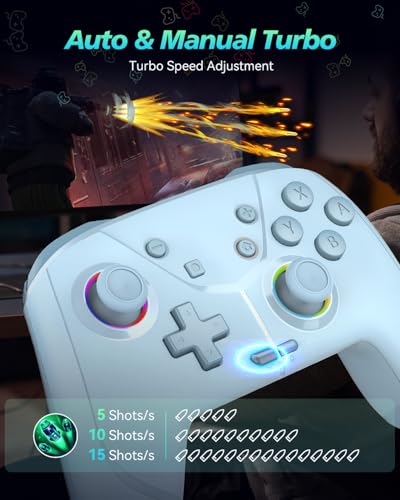GMBACK Wireless Switch 2 Pro Controller with Home Wake Up & Loop Macro | Macro Switch Controller for Nintendo Switch 2/Switch 1/Lite/OLED with HD Rumble, Motion Control, Turbo, 800mAh, Light Blue - color: Light Blue