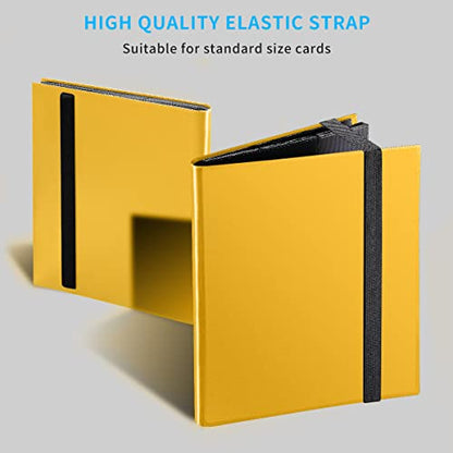 Upgraded 9 Pockets Trading Card Collection Binder, 360 Book Holder Album for Yugioh, MTG, TCG, Magic, Sports Cards - Yellow - color: Yellow