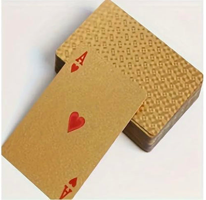 Gold Diamond Playing Cards - Durable and Waterproof, Perfect for Magic, Poker, Parties, and Special Occasions. Ideal for Memorable Gifts. (1 Deck) - style: STANDARD GOLD