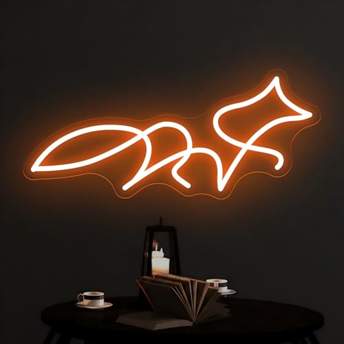 Minimalist Fox Neon Sign, Dimmable USB Modern Line Art LED Neon Lights for Wall Decor, Running Fox Light for Desk Setup, Apartment Bedroom, Home Office, Cafe bar, 16.7x7.3" - color: Fox