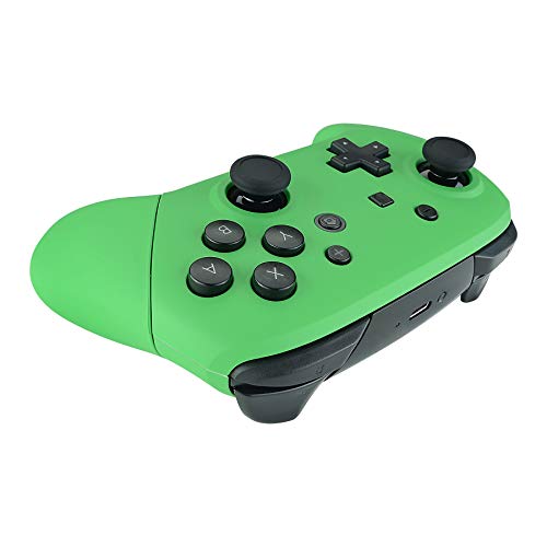 eXtremeRate Green Faceplate Backplate Handles for Nintendo Switch Pro Controller, Soft Touch DIY Replacement Grip Housing Shell Cover for Nintendo Switch Pro - Controller NOT Included - color: Green