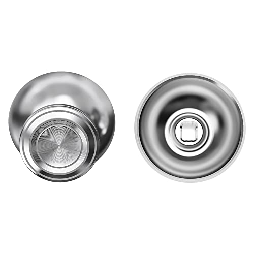 eXtremeRate Custom Silver Metal Thumbsticks for PS5 Controller, Replacement Aluminum Analog Stick Joystick for PS4 Controller - color: Silver