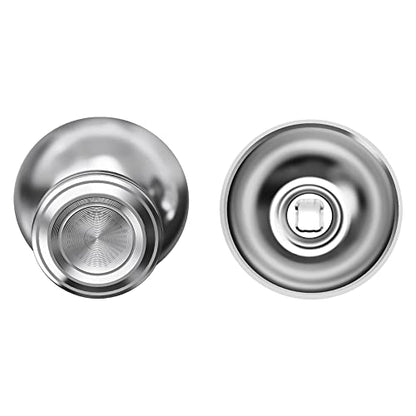 eXtremeRate Custom Silver Metal Thumbsticks for PS5 Controller, Replacement Aluminum Analog Stick Joystick for PS4 Controller - color: Silver