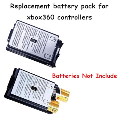 2 Pcs Battery Pack Cover for Xbox 360 Wireless Controller, Replacement Battery Pack Cover Shell Case for Xbox 360 Wireless Controller(Black) - size: 2 Pack