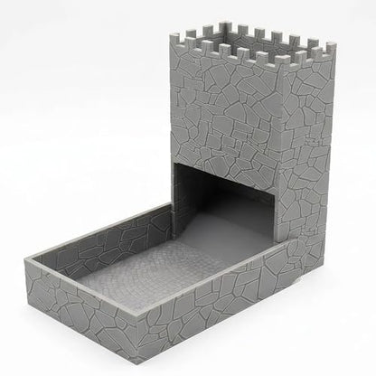 Foldable Dice Tower Compatible with Board Game, Collapsible Hexagonal Tabletop Dice Roller, Travel-Friendly Space-Saving Gaming Accessory for Settlers and Dice Games (Tower Only)
