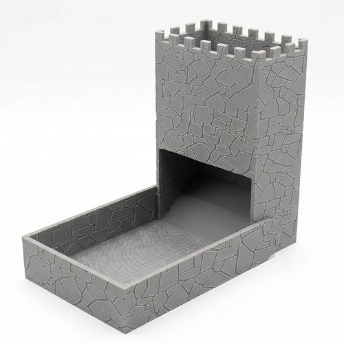 Foldable Dice Tower Compatible with Board Game, Collapsible Hexagonal Tabletop Dice Roller, Travel-Friendly Space-Saving Gaming Accessory for Settlers and Dice Games (Tower Only)