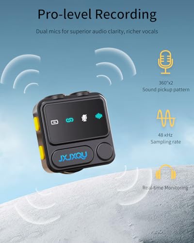 Wireless Lavalier Microphone for iPhone Android, mini Bluetooth mic | Mic with Smart Noise Reduction, Reverb Effect, 30H+ Battery Life for Vlog, YouTube, TikTok, Podcast, Recording and Streaming - size: Black Mic for iOS/Android