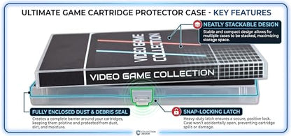 UniKeep Game Case for Nintendo Switch Cartridges - Holds 60 Games Securely in Foam (black and stripes) - color: black and stripes
