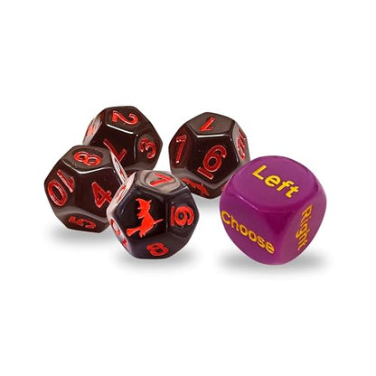 Ditch the Witch Dice Game for Ages 8+ – Fast-Paced Family Games with Custom 6 Sided Dice, Witch Counter, and Directional Play – Fun for 2-4 Players, Perfect for Gifting or Family Game Night