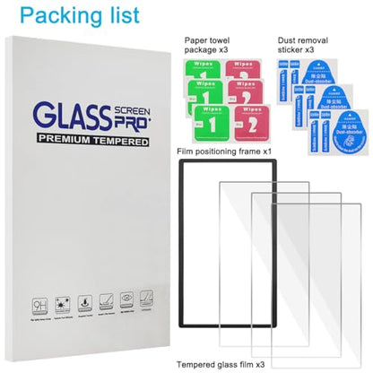 Compatible with Switch 2 Screen Protector 2025, 3 Pack Tempered Glass with Installation Frame, High Hardness, HD Clear, Bubble-Free, Screen Guard for Switch 2 Console