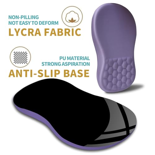 Hokafenle Ergonomic Mouse Pad Wrist Support with Massage Design, Wrist Rest Pain Relief Mousepad with Memory Foam&Non-Slip PU Base, Mouse Pads for Wireless Mouse & Desk (12x8 inch,Lavender) - color: HK025-Lavender